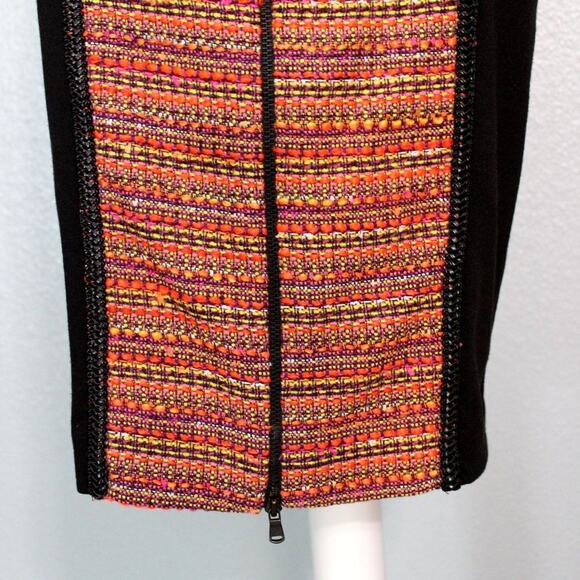 Rachel Roy Orange Tweed Panel Bodycon Sheath Dress Size 0 - Picture 7 of 11